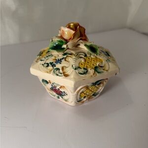 Vintage Italy Hand Painted Majorca Style Ceramic Pottery.